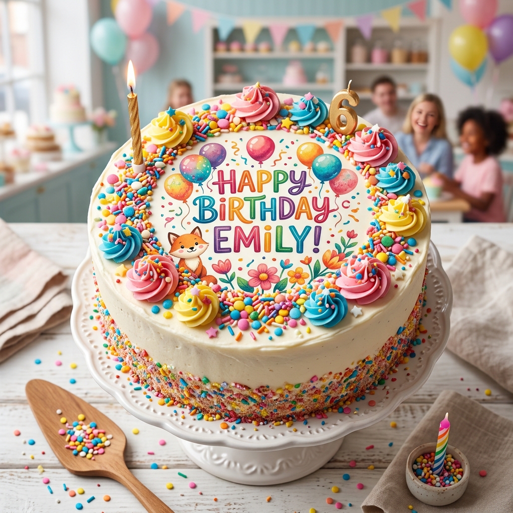 Custom Edible Prints on Birthday Cake